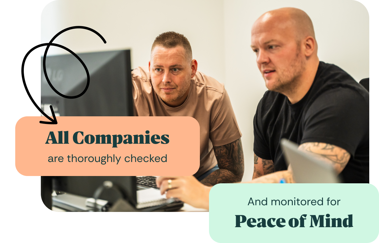 Konnect You team members checking and monitoring companies for customer peace of mind.